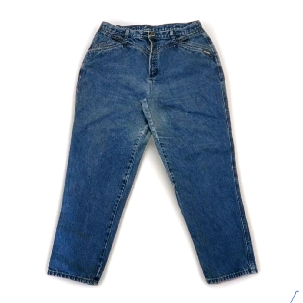 Rocky Mountain Rockies Jeans 36x30.5 High Rise Tapered Mom Fit Vintage 90s USA